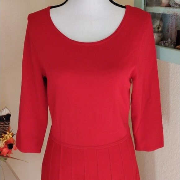 Ann Taylor Red Knit Dress - Picture 2 of 10